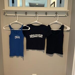 3 tops a/xs - brandy - john galt - pac sun